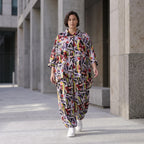 Fliessende Ballonhose Oversize Lagenlook in Schwarz Oliv Lila leger zeitlos soft fallend