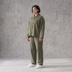 Khaki Bengalineblazer im Oversize Lagenlook weich elastisch zeitlos leger chic sommerlich