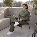 Khaki Bengalineblazer im Oversize Lagenlook weich elastisch zeitlos leger chic sommerlich