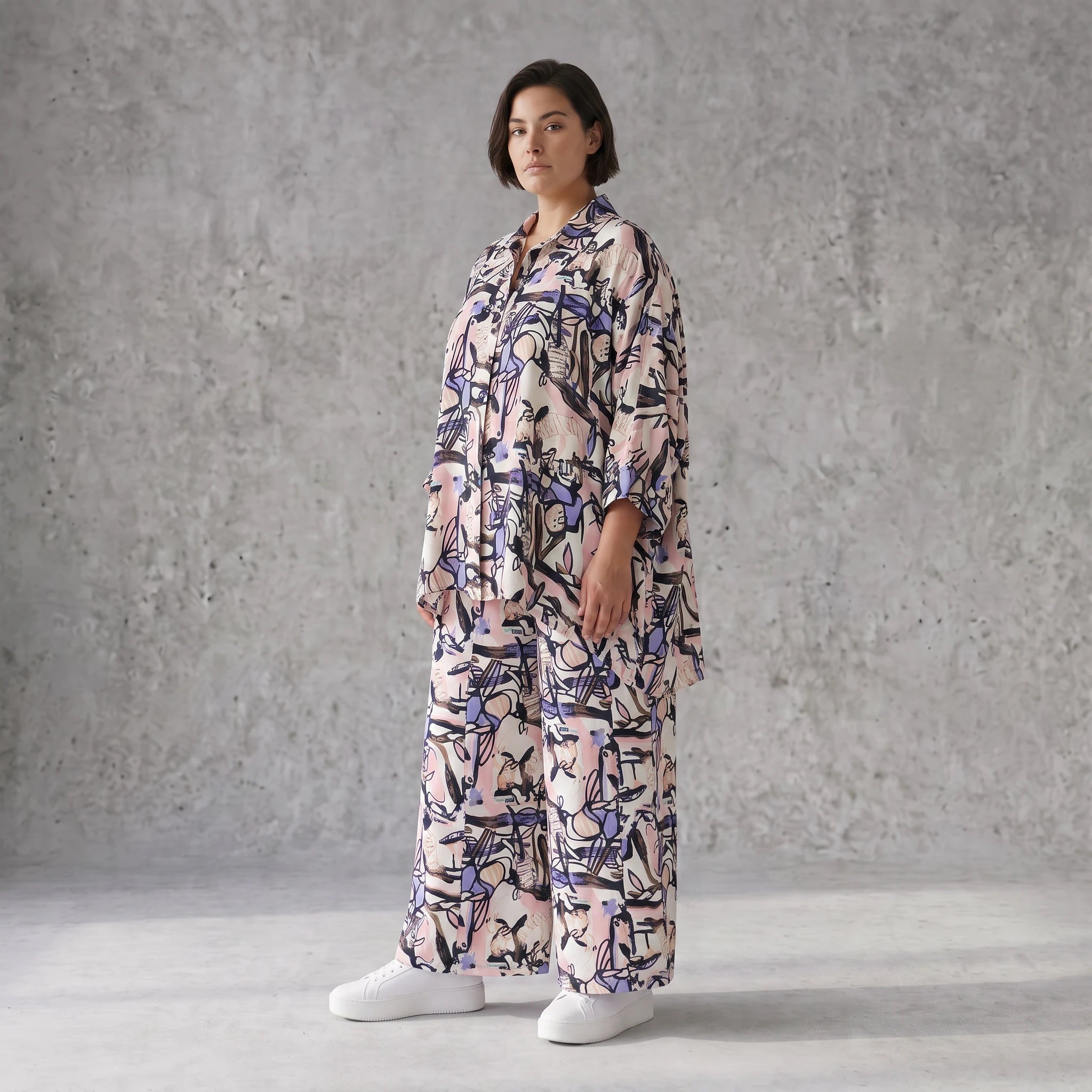 Elegante Bluse aus luftiger Viskose Popeline in zartem Rosa mit klassischem Hemdkragen