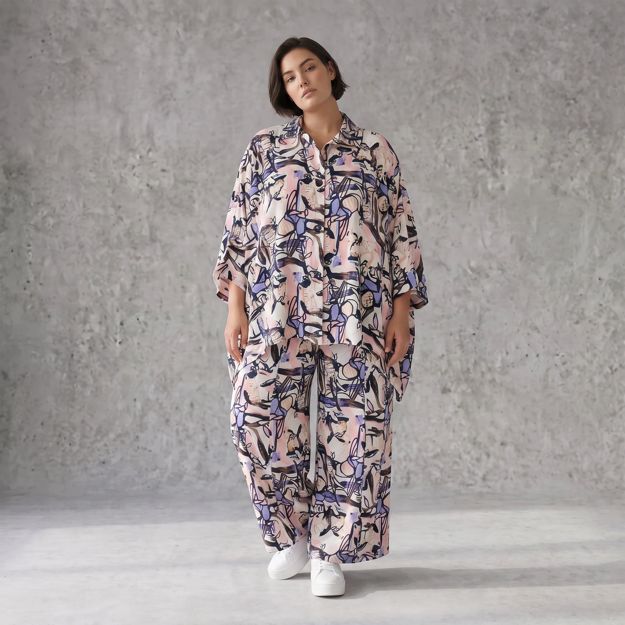 Elegante Bluse aus luftiger Viskose Popeline in zartem Rosa mit klassischem Hemdkragen