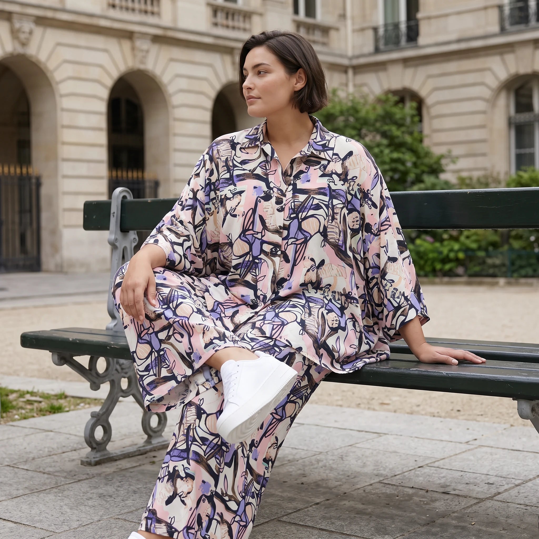 Elegante Bluse aus luftiger Viskose Popeline in zartem Rosa mit klassischem Hemdkragen