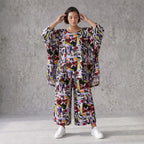Oversized Shirt aus leichter Viskose Popeline in Lila mit Rundhals und lässigem Schnitt