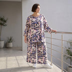 Elegante fließende Palazzo Hose aus reiner Viskose in zartem Rosa mit Bund und Taschen