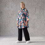 Feminine Bluse in luftiger Leinenoptik mit Hemdkragen und Dreiviertelarm in zartem Rosa