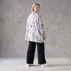 Leichte Bluse in Leinenoptik mit lila Farbton und Hemdkragen für sommerliche Eleganz pur