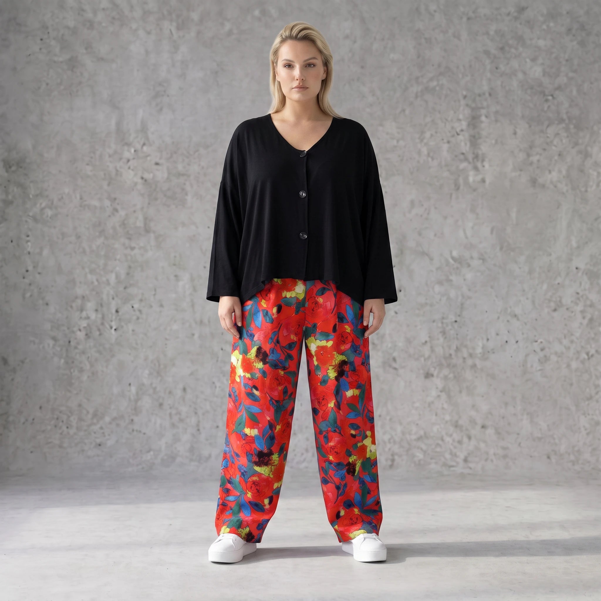 Luftige Hose in kräftigem Rot mit lässig elegantem Schnitt für Frühlings und Sommertage