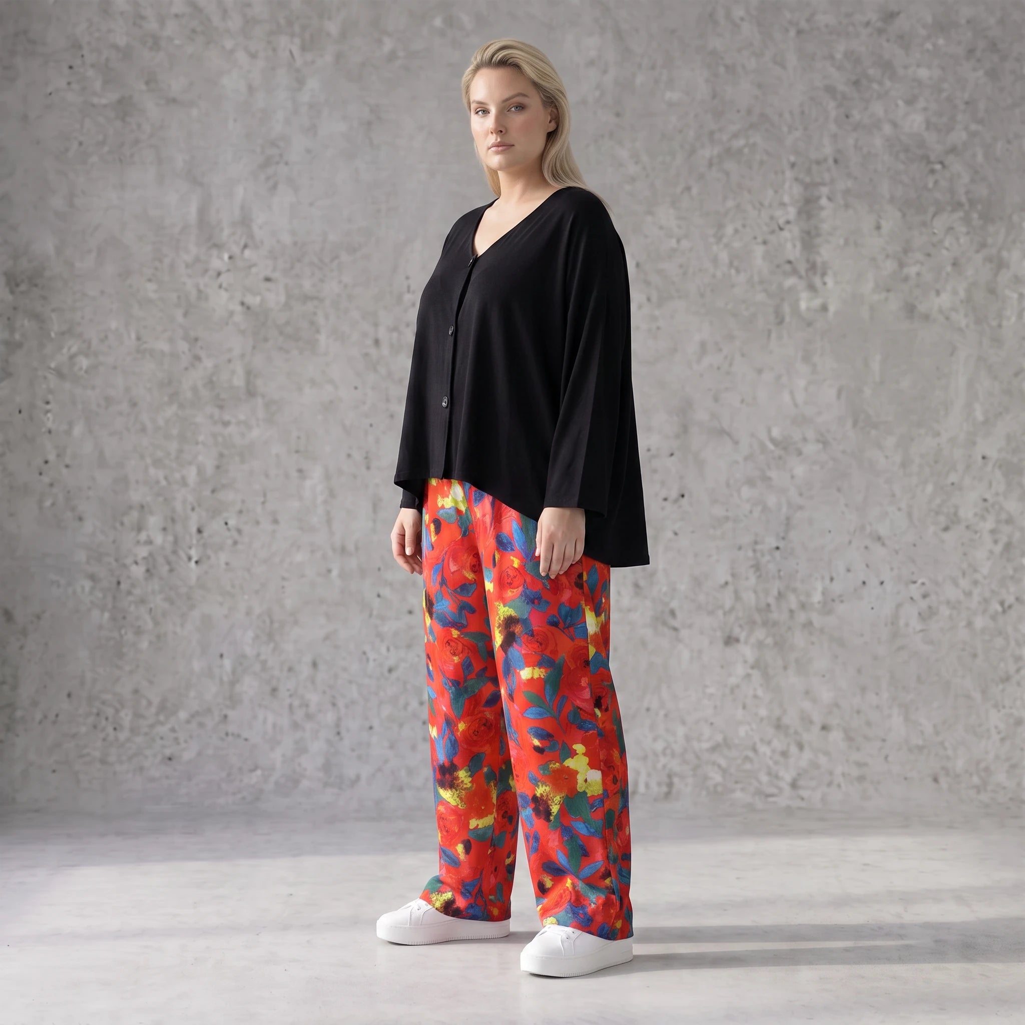 Luftige Hose in kräftigem Rot mit lässig elegantem Schnitt für Frühlings und Sommertage