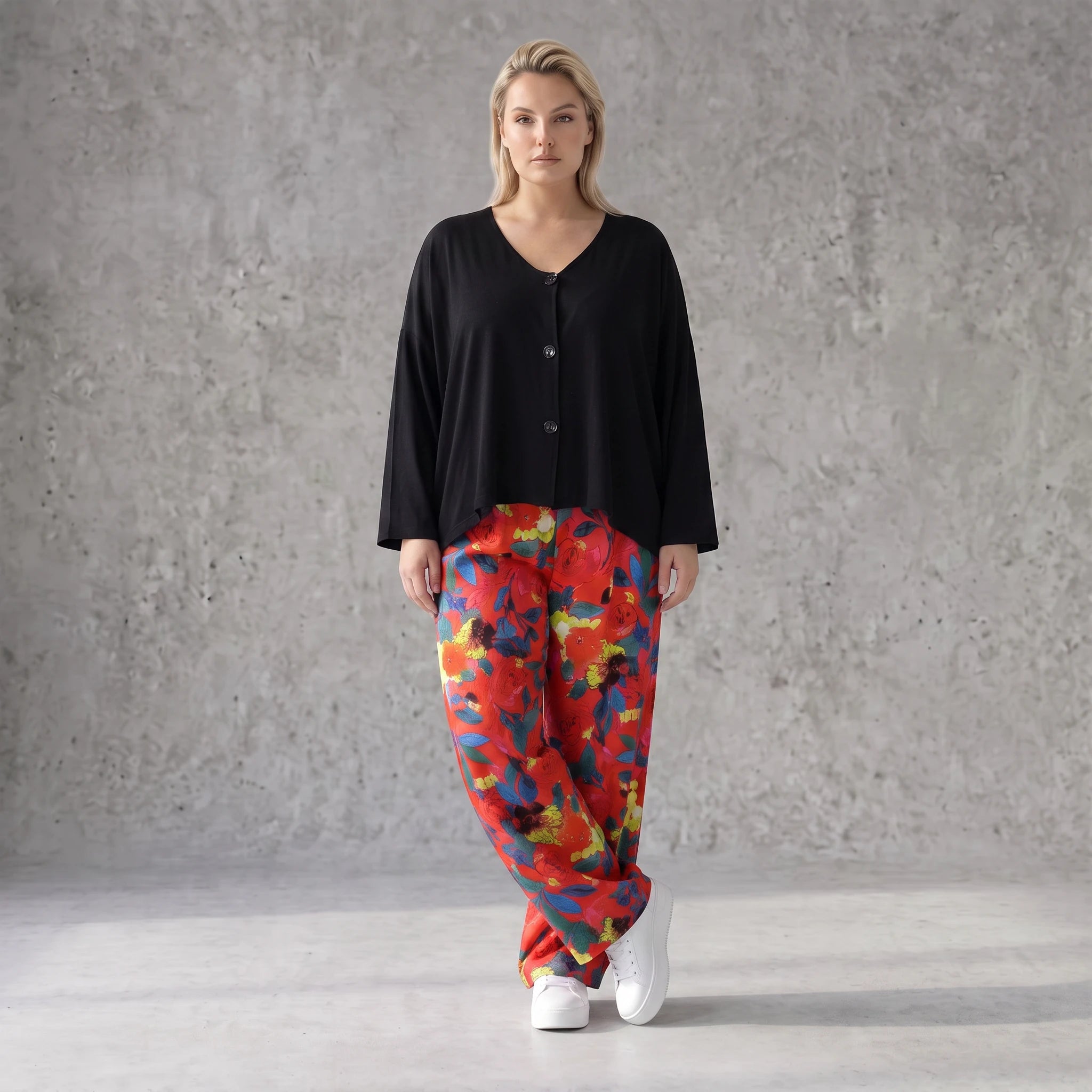 Luftige Hose in kräftigem Rot mit lässig elegantem Schnitt für Frühlings und Sommertage