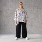 Oversized Shirt in Leinenoptik mit asymmetrischem Saum in Magnolia für lässige Sommertage