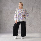 Oversized Shirt in Leinenoptik mit asymmetrischem Saum in Magnolia für lässige Sommertage