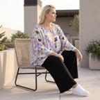 Oversized Shirt in Leinenoptik mit asymmetrischem Saum in Magnolia für lässige Sommertage