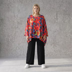 Leichtes Oversized Shirt in strahlendem Rot mit lässigem Kastenschnitt für laue Sommertage