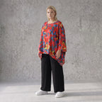 Leichtes Oversized Shirt in strahlendem Rot mit lässigem Kastenschnitt für laue Sommertage