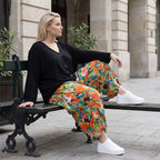 Leichte Ballonhose aus Viskose Leinen Mix in Apfelgrün mit elastischem Bund und Taschen