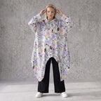 Bluse in Leinenoptik mit Zipfelsaum und Hemdkragen in zartem Magnolia mit Seitentaschen