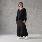 Femininer Ballonrock aus Stretch Jersey in Schwarz mit dehnbarem Bund und viel Volumen