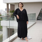 Femininer Ballonrock aus Stretch Jersey in Schwarz mit dehnbarem Bund und viel Volumen