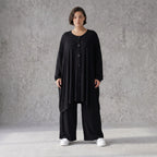 Elegante Jersey Jacke in Schwarz mit schmeichelhafter Silhouette und praktischen Taschen