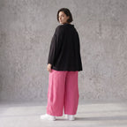 Damen Hose Avantgarde Viskose Fuchsia, Ballonschnitt, Flügeltaschen, Oversize große Größen – AKH Fashion