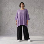 Damen Shirt Avantgarde Viskose Lila, A-Linie, Seitentaschen, Oversize große Größen – AKH Fashion