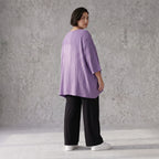 Damen Shirt Avantgarde Viskose Lila, A-Linie, Seitentaschen, Oversize große Größen – AKH Fashion
