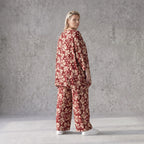 Damen Shirt Avantgarde Viskose Weinrot/Rose, A-Linie, Seitennahttaschen, Oversize große Größen – AKH Fashion