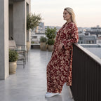 Damen Bluse Avantgarde Viskose Weinrot/Rose, fließend, Zipfelsaum, Oversize große Größen – AKH Fashion