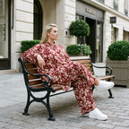 Damen Bluse Avantgarde Viskose Weinrot/Rose, fließend, Zipfelsaum, Oversize große Größen – AKH Fashion