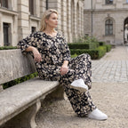 Damen Shirt Avantgarde Viskose Schwarz/Ecru, A-Linie, Oversize große Größen – AKH Fashion