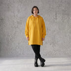 Damen Hoody Avantgarde Baumwolle Gelb, gerader Schnitt, Kapuze, Oversize große Größen – Rafay
