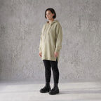 Damen Hoody Avantgarde Baumwolle Beige, gerade Form, Reißverschluss, Oversize große Größen – Rafay