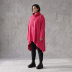 Damen Shirt Avantgarde Baumwolle Pink, Vokuhila, Langarm, Kapuze, Oversize große Größen – Rafay