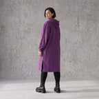 Damen Jacke Avantgarde Baumwolle Lila, gerader Schnitt, Langarm, Reißverschluss, Oversize große Größen – Rafay