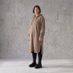 Damen Jacke Avantgarde Baumwolle Braun, gerader Schnitt, Langarm, Reißverschluss, Oversize große Größen – Rafay