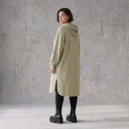 Damen Jacke Avantgarde Baumwolle Beige, gerader Schnitt, Reißverschluss, Oversize große Größen – Rafay