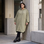 Damen Jacke Avantgarde Baumwolle Beige, gerader Schnitt, Reißverschluss, Oversize große Größen – Rafay