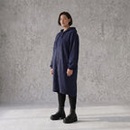 Damen Jacke Avantgarde Baumwolle Dunkelblau, gerader Schnitt, Reißverschluss, Oversize große Größen – Rafay