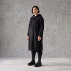 Damen Hoody Avantgarde Baumwolle Schwarz, gerader Schnitt, Kapuze, Oversize große Größen – Rafay