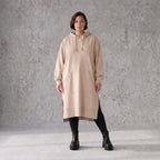 Damen Hoody Avantgarde Baumwolle Sand, gerader Schnitt, Kapuze, Oversize große Größen – Rafay