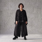 Damen Hose Avantgarde Baumwolle Schwarz, Marlene, Oversize große Größen – AKH Premium