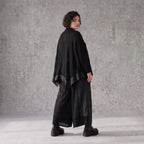 Damen Hose Avantgarde Baumwolle Schwarz, Marlene, Oversize große Größen – AKH Premium