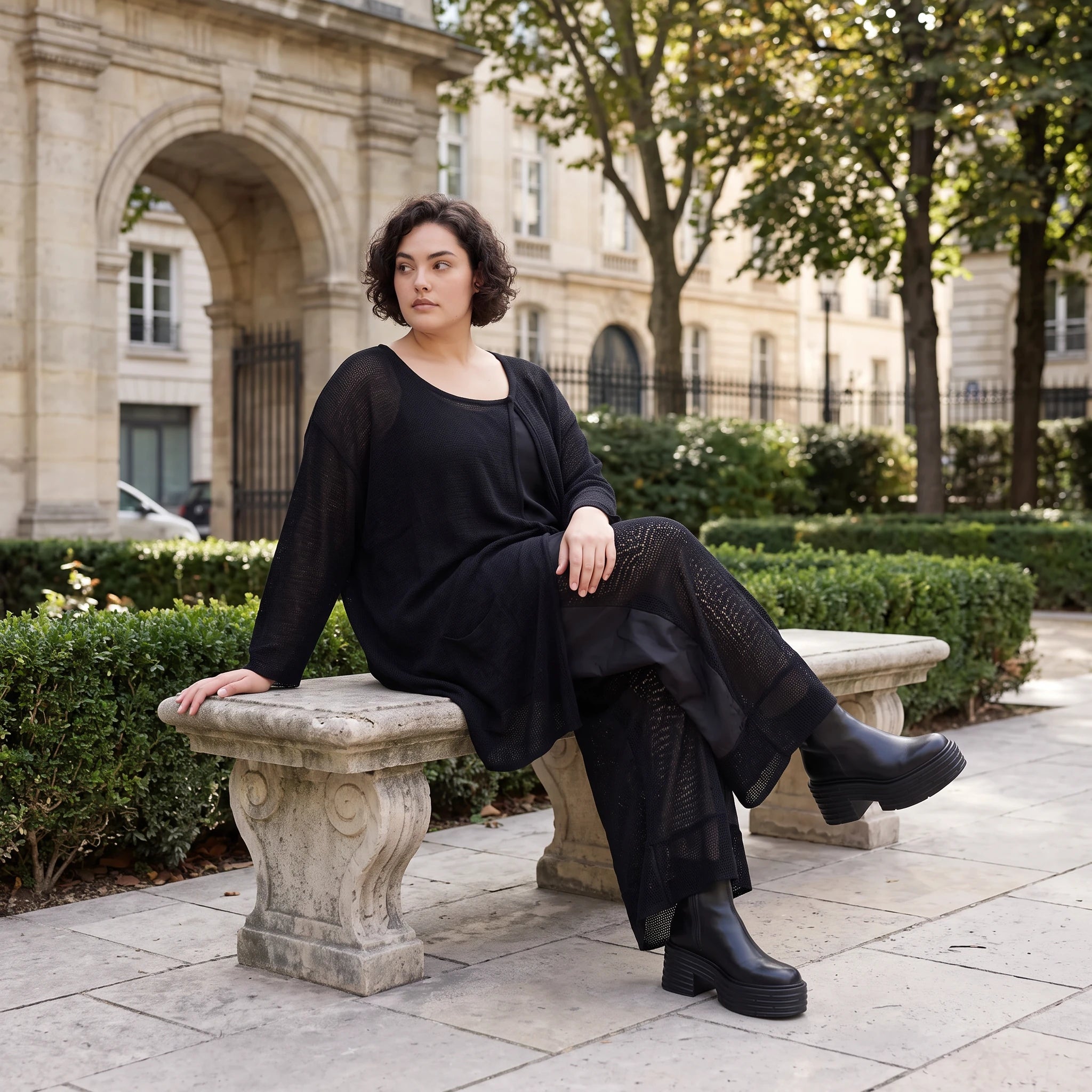 Damen Shirt Avantgarde Baumwolle Schwarz, A-Linie, Oversize große Größen – AKH Premium