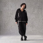 Damen Jacke Avantgarde Baumwolle Schwarz, Kapuze, Oversize große Größen – AKH Premium