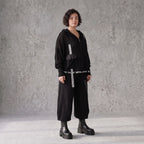 Damen Jacke Avantgarde Baumwolle Schwarz, Kapuze, Oversize große Größen – AKH Premium