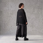 Damen Shirt Avantgarde Baumwolle Schwarz, A-Linie, Langarm, Oversize große Größen – AKH Premium