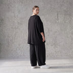 Damen Hose Avantgarde Lyocell Schwarz, Ballonschnitt, Oversize große Größen – AKH Premium