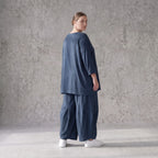 Damen Hose Avantgarde Lyocell Petrol, Ballonschnitt, Flügeltaschen, Oversize große Größen – AKH Premium