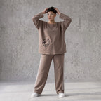 Sweatshirt aus French Terry mit Smileyprint und asymmetrischer Tasche in gerundeter Form