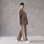 Sweatshirt aus French Terry mit Smileyprint und asymmetrischer Tasche in gerundeter Form